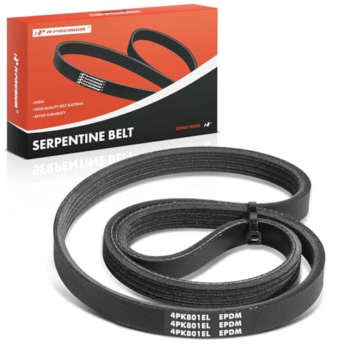 A-Premium Stretch Fit Serpentine Drive Belt Compatible with Ford Mustang 2015-2023 2.3L