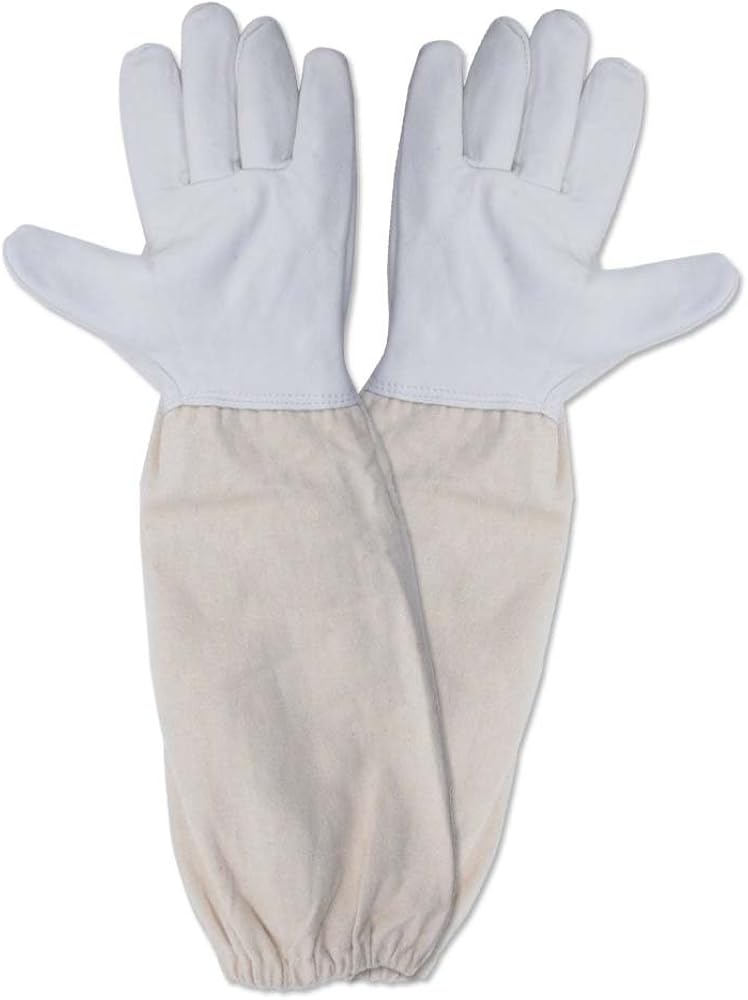KINGLAKE Beekeeping Gloves Bee Hive Gloves Goatskin A Pair of Beekeeping Protective Gloves with Sleeves Large Perfect for the Beginner Beekeeper
