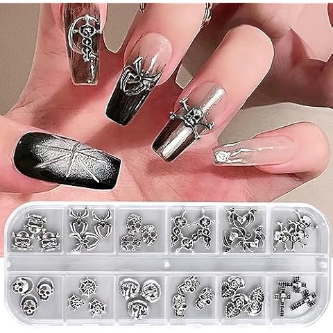 RUNRAYAY 36Pcs Halloween Nail Art Charms Cover