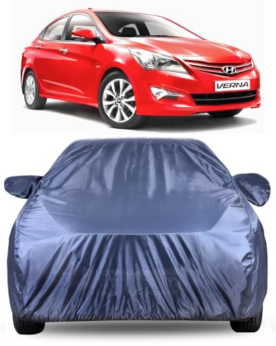 Image of Autofact Premium Car Cover for Verna 2011-2016 | All Weather Water-Resistant Full Body Car Cover | Light-Weight Triple-Stitched Outdoor Shield with UV Protection, Dustproof & Heat-Resistant