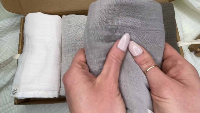 Set 4 Mussole In Cotone Biologico Per Neonati - 64x64cm, Certificato GOTS (Pesca E Crema) - Foto 2