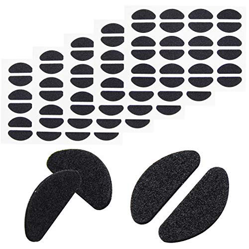 60 Pairs Soft Foam Eyeglass Nose Pads 1mm Self Adhesive Nosepads Stick on Nose Pads Adhesive Glasses Pads Non-Slip Eyeglass Pads for Eyeglasses Sunglasses, Black