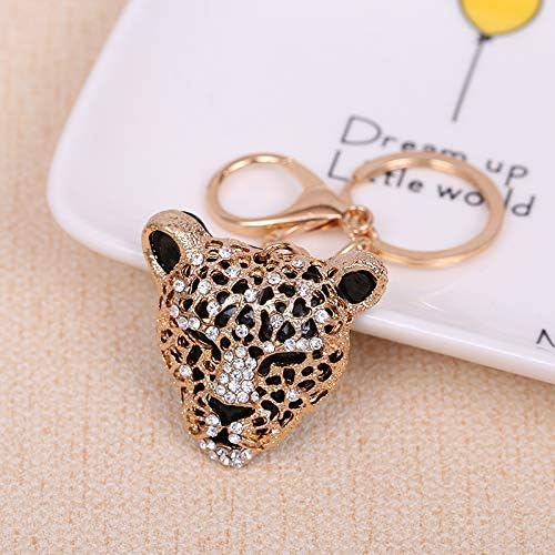 Leopard Rhinestone Keyring & Charm Pendant for Purse, Car Bag, Phone - Crystal Leopard Keyring Decoration for Women - Image 5