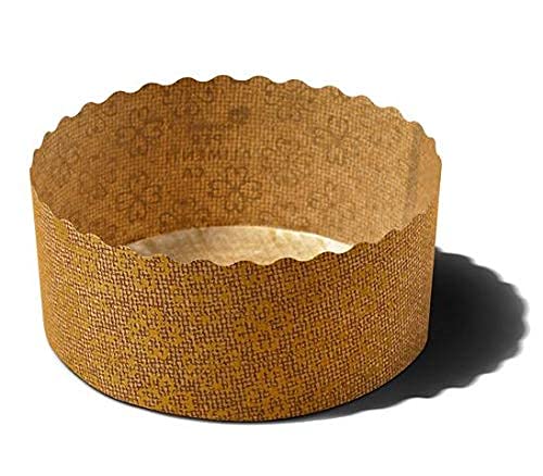 Panettone Moldes de papel de Ecobake | Tazas de papel para souffle y tazas de papel para magdalenas | Diseño versátil | Antiadherente, apto para microondas, congelador, tamaño 3.54 pulgadas de