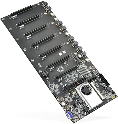 BTC-37 Miner Motherboard CPU Set 8 Video Card Slot DDR3 Memory Integrated VGA Interface Low Power Consumption droshipping VGA Interface for BTC ETH Miner Rigs
