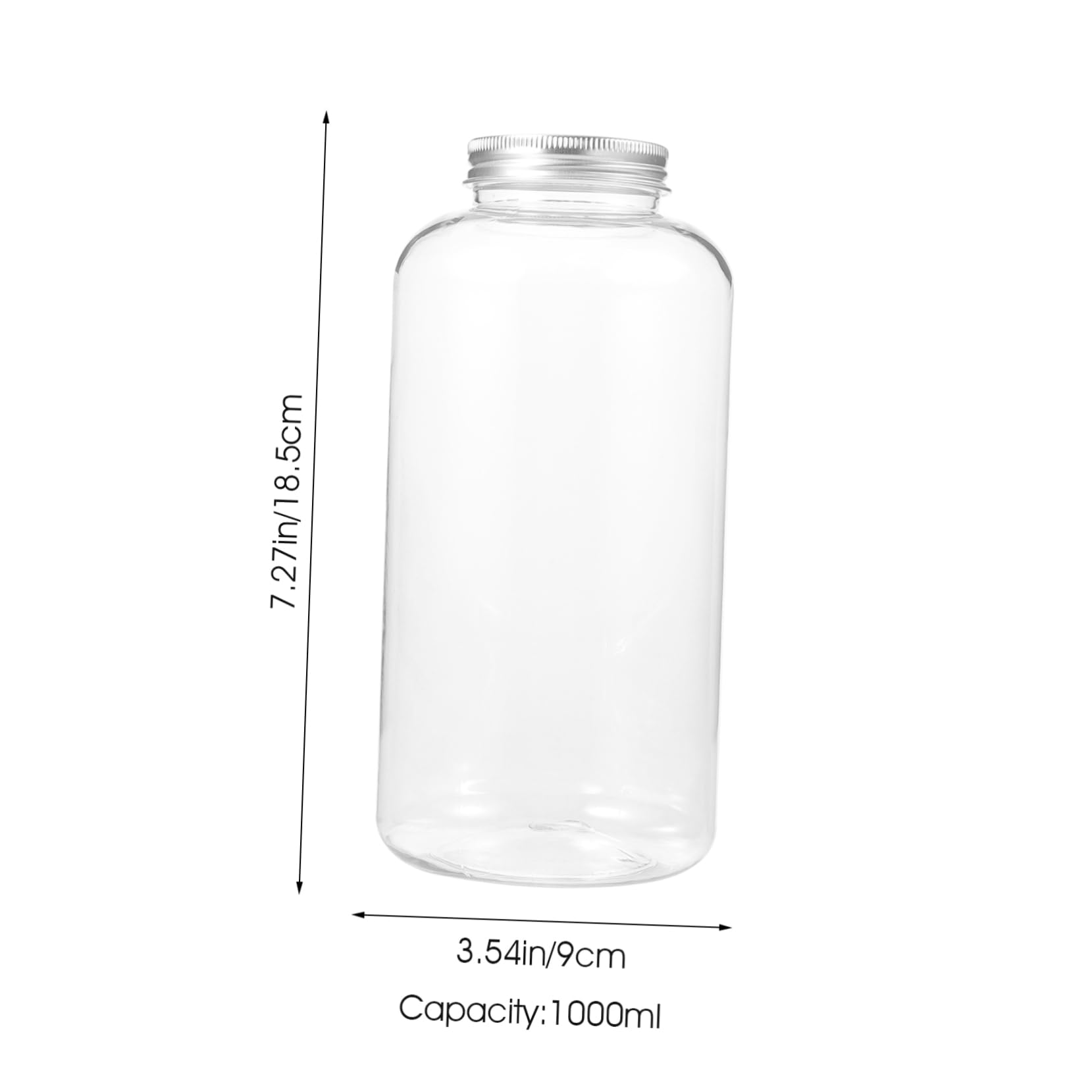 Unomor Juice Bottles 1000ml Large Capacity Milk Bottle for Milk or Water Portable