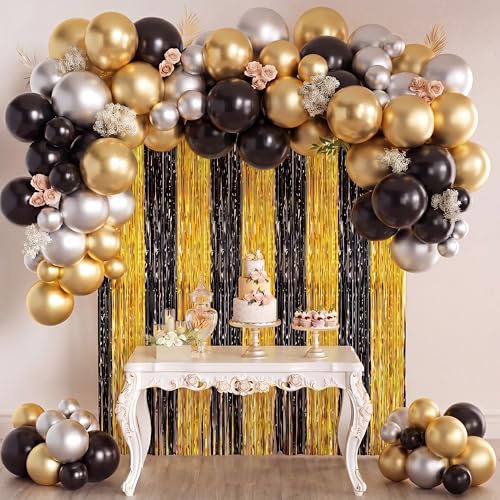 Chitidr Black Gold Party Decoration Kit Birthday Decorations - image 1