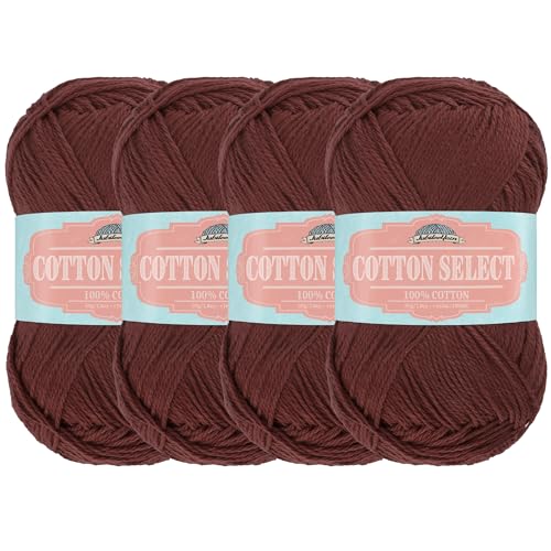 Evita nudos con el hilo de algodón BambooMN Cotton Select 4 madejas Plum Raisin 2