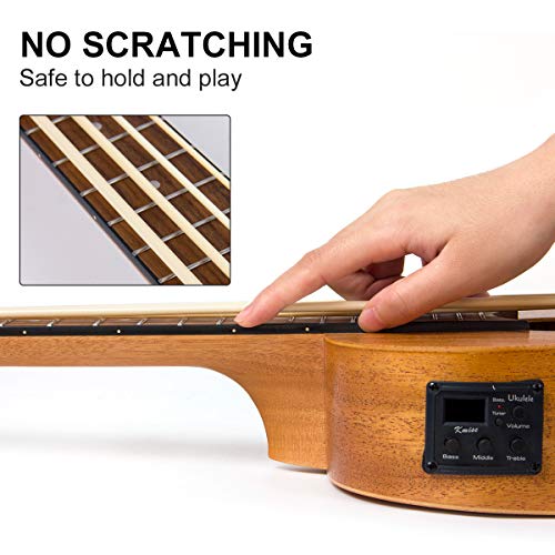 Ukulélé Starter Kit Acajou Ukulélé pour les débutants avec sac de transport Tuner Sangle Corde (Electric Bass Ukulele 30… - Les Beatles, Paul McCartney, John Lennon, RIngo Starr, George Harrison Ukulélé Starter Kit Acajou Ukulélé pour les débutants avec sac de transport Tuner Sangle Corde (Electric Bass Ukulele 30… – Image 6