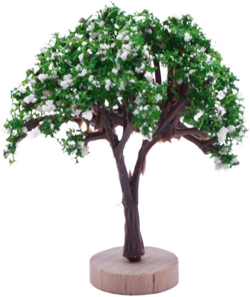Miniature Landscape Trees for Architectural Models – Realistic Plastic Artificial Green Plants, 9 x 5 x 5 cm Decorative Ornament for Dioramas, Model(F)