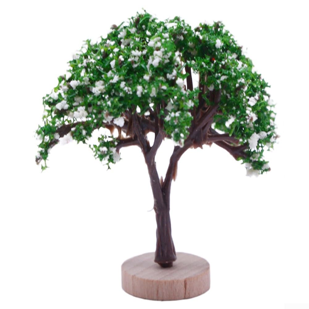 Miniature Landscape Trees for Architectural Models – Realistic Plastic Artificial Green Plants, 9 x 5 x 5 cm Decorative Ornament for Dioramas, Model(F)