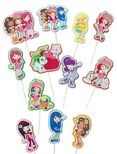 Strawberry Cupcake Toppers - Strawberry Toppers - Strawberry Birthday -