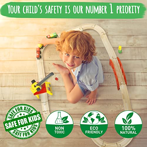 wooden train sets for boys 2-4-7  38 pcs wood train set for toddlers wcrane bridge amp wooden train tracks  train toys for 3 year old boys amp girls  fits thomas brio ikea melissa and doug