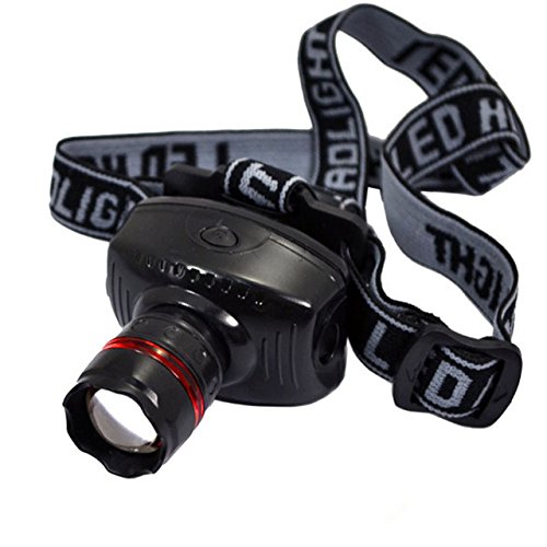 Uniek Deals 3W Adjustable Zoom Strong LED Light with 3 Mode Waterproof Headlamp (Black, ABS Plastic)-image-25
