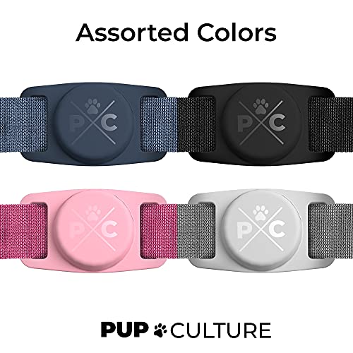 Pup Culture Airtag Dog Collar Holder, Protective Airtag Case for Dog Collar, Airtag Loop for GPS