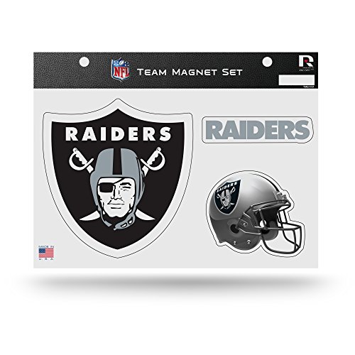 Rico Industries NFL Oakland Raiders Die Cut Team Magnet Set Sheet , 8.5 x 11