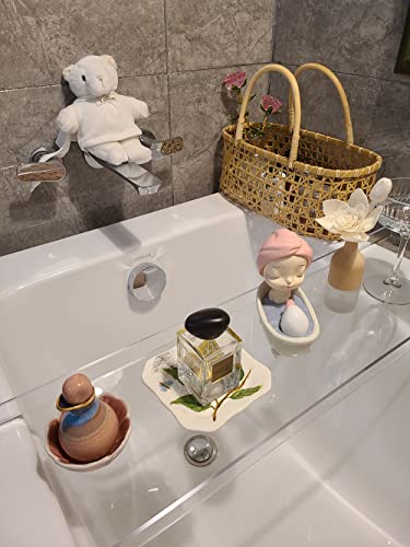 Whillar Acrylic Bathtub Tray Caddy, Clear Bath Tub Tray, Bathtub Caddy Shelf Table Across Rack, Luxury Bath Accessory For Bathtub (31.2Inch) #TOP4