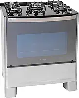 SUGGAR FOGÃO MASTER GRILL PRATA MESA DE VIDRO 5 BOCAS TRIPLA CHAMA GRILL 110V TREMPE FERRO FUNDIDO ACENDIMENTO SUPERAUTOMÁTICO FGVMTG511PRIX