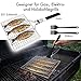 Rosenstein & Söhne Fisch Grillhalter: Faltbarer Edelstahl-Fischbräter, Grillkorb für Fisch und Gemüse (Fischgrillgitter, Grillkorb für Fleisch, Grill)