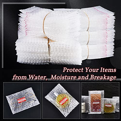 200 Pcs 4 X 6 Inch Bubble Pouches With 50 Pcs Fragile Reminder Stickers Set Self Sealing Bubble Cushioning Bags Wrap Clear Packing Bubble Bags Packing Wrap For Moving Storage Shipping Packaging Supply #TOP2