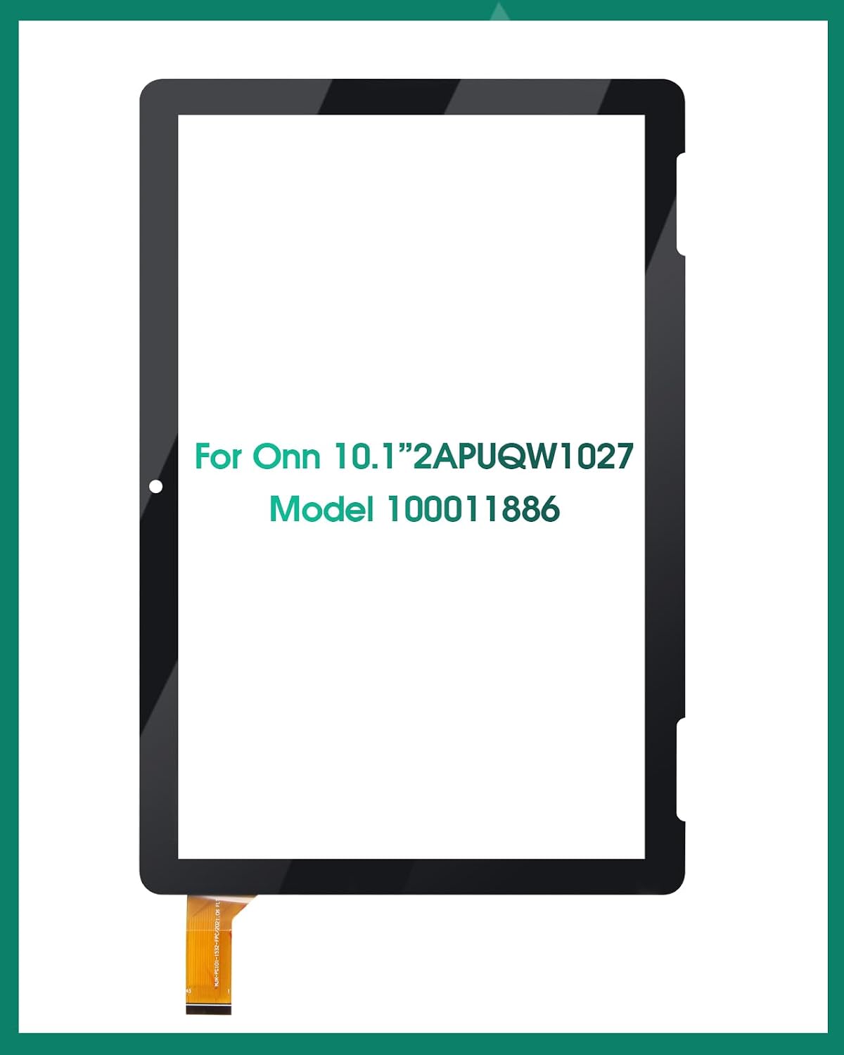 for Onn 10.1 inch Tablet 2APUQW1027 Touch Screen Replacement for ONN 100011886 Digitizer Repair Kits Black (Without LCD Screen)