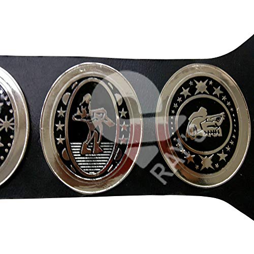 Ray's Adult Size Southern Heavyweight Wrestling Champion Replica Leather Belt with 4mm Brass Plates3