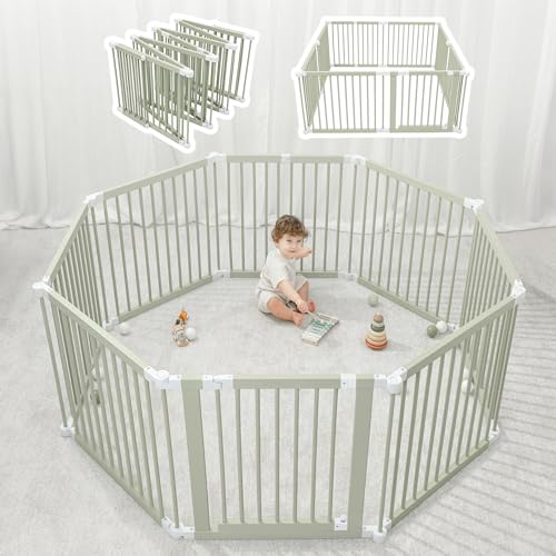 Baby Gate Playpen and Muslin Baby Bibs Bundled by Comfy Cubs2