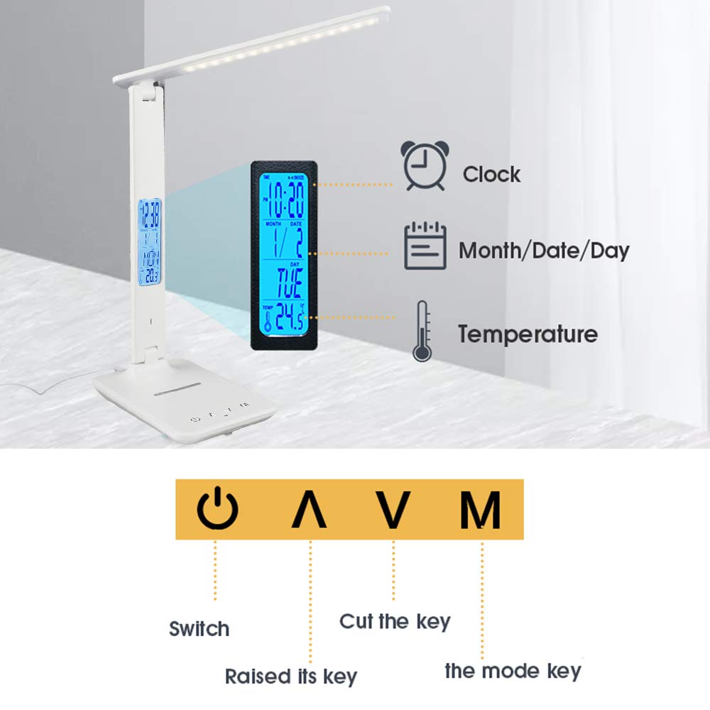 Lampada Per Lettura Lampada Da Scrivania LED Con Pinza - 38 LED, 3 Modalità, 10 Luminosità, Flessibile Illuminazione Scrivania - Foto 4