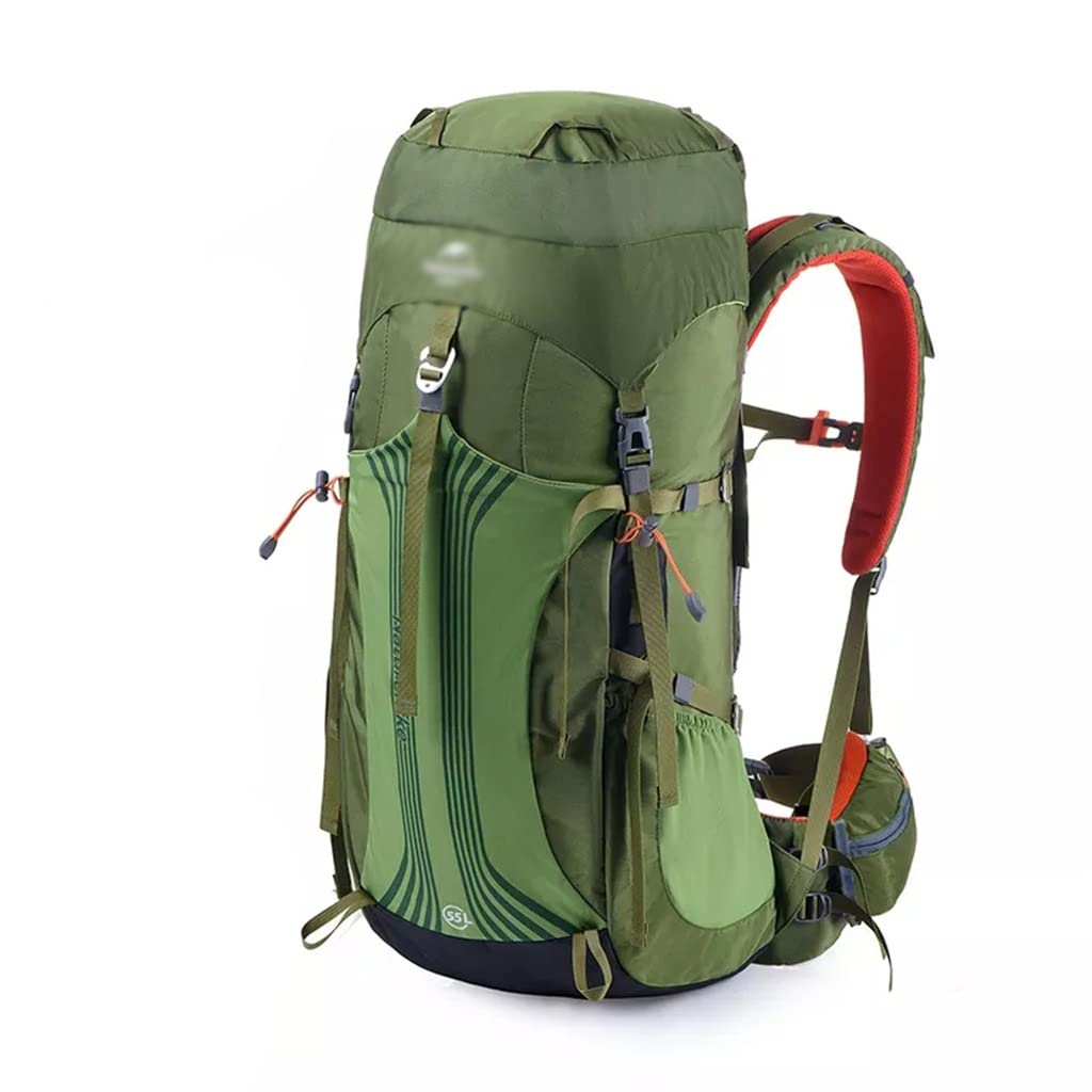 Outdoor Backpack Mountaineering Bag Men and Women Hiking 55L Large Capacity Bag (Color : E, Size : 76x32x23cm)