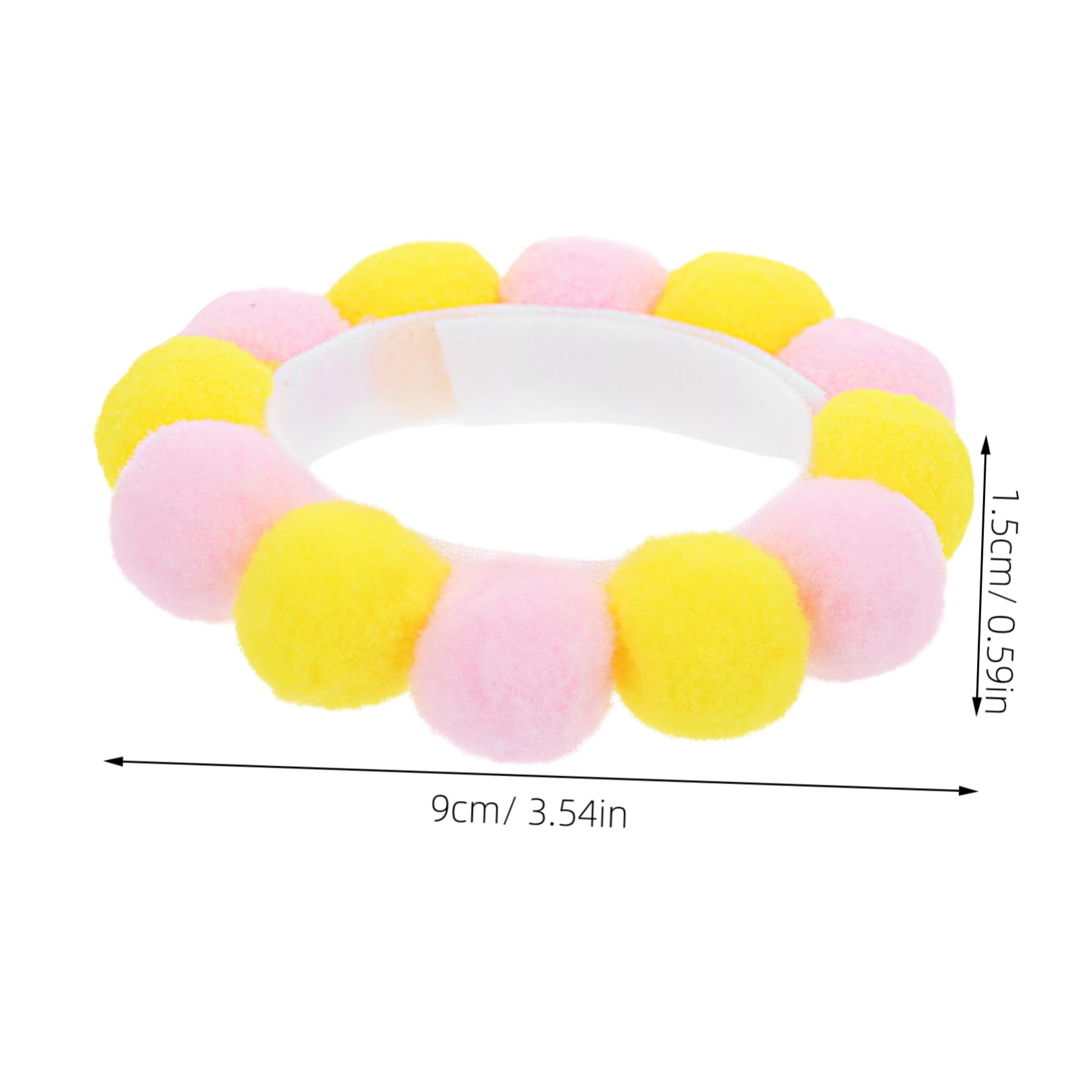 LIOOBO Adorable DIY Pet Collar Soft Plush Ball Decor Comfortable Puppy Collar Accessory