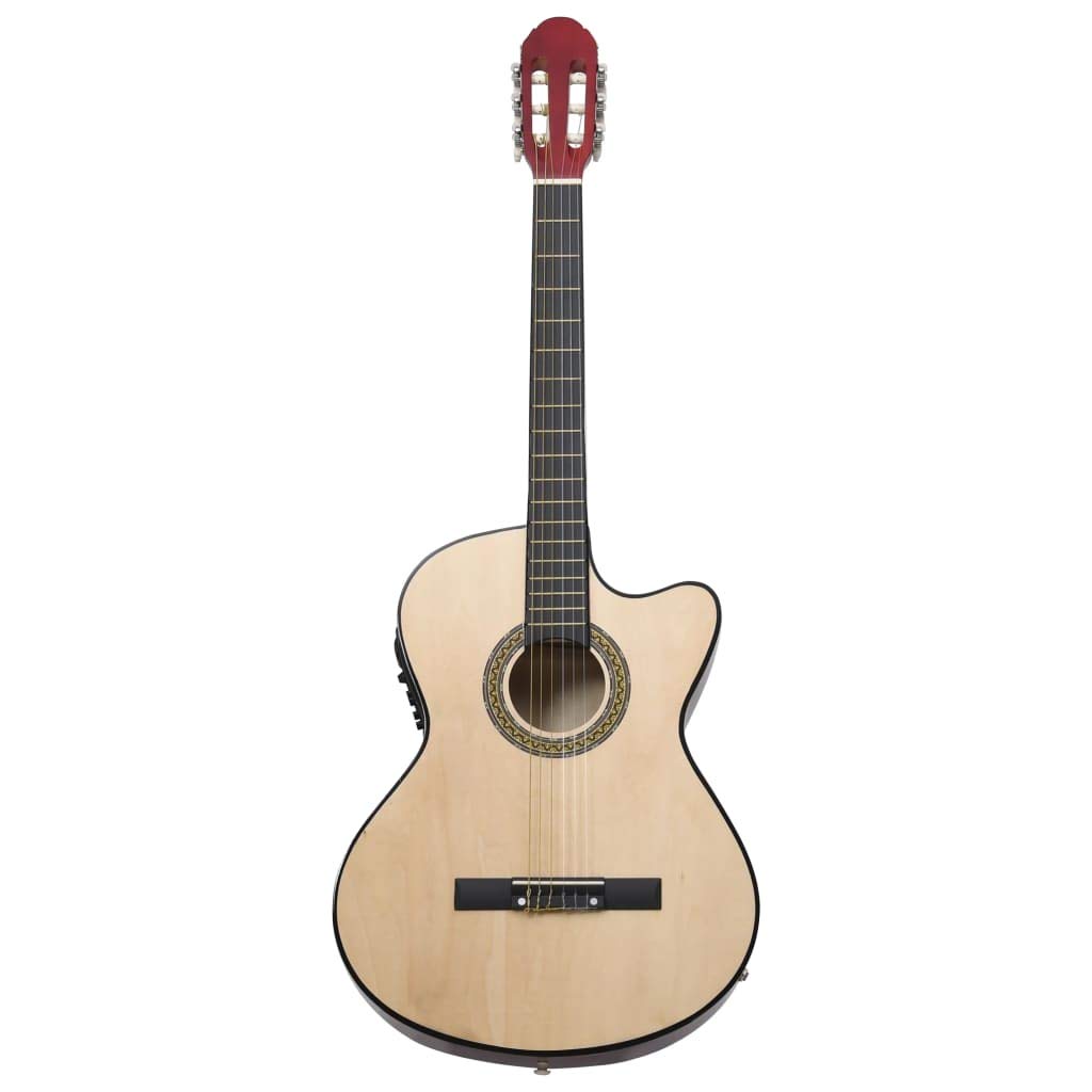 Chitarra Classica Western Cutaway, con Equalizzatore a 4 bande, 65 cm scala, in legno di tiglio e tastiera in plastica rigida, corde in nylon, per principianti e dilettanti