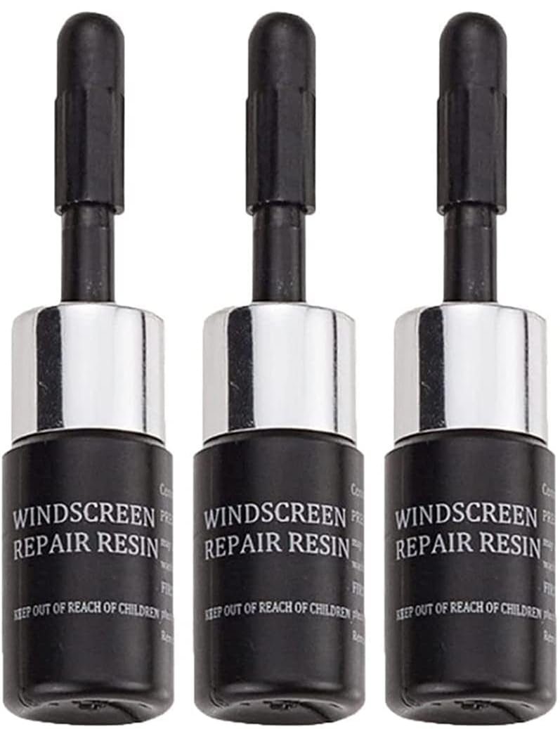 Kit di riparazione per vetri rotti,kit di riparazione per specchi a base di resina, liquido di riparazione per vetri incrinati, nano riempitivo per riparare scheggiature,crepe,crepe stellari (3pcs)