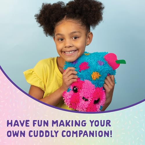 Image of LatchKits Cupcake Pillow - Latch Hook Kits for Kids, Arts and Crafts, Yarn Art, Kids Crafts, Toys for Girls, Birthday Gift for Girls, Easy to Follow Pattern, Hook Included, Craft Kits, Ages 6+