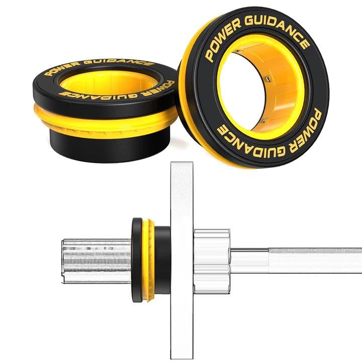 POWER GUIDANCE Fitness Barbell Clips 2" (Pair) - Quick fix Olympic Barbell Clamps &amp; Collars for Secure Weightlifting &amp; Powerlifting - Barbell Clips for Bars