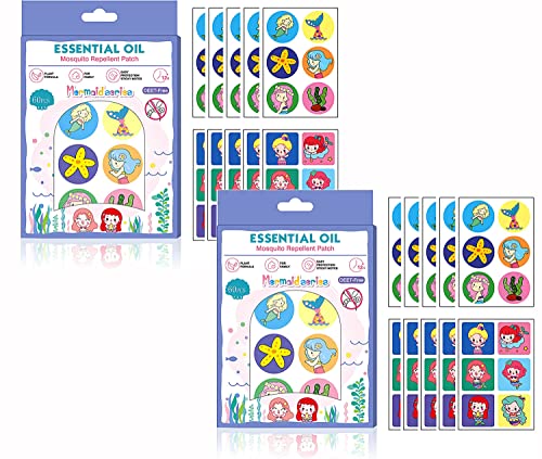SYOSI Mosquito Repellent Stickers 240 Pcs Natural Mosquito Patches for Kids and Adults DEET Free Mosquito Repellent Anti-Mosquito Cartoon Stickers for Outdoor Camping Traveling Fishing (C)