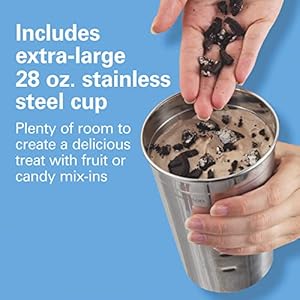 Hamilton Beach DrinkMaster Electric Drink Mixer, Retro Milkshake Maker & Milk Frother, 2 Speeds, Extra-Large 28 oz. Stainless Steel Cup, Classic Chrome Hamilton Beach DrinkMaster Electric Drink Mixer Retro Milkshake Maker Milk Frother 2 Speeds Extra Large 28 oz Stainless Steel Cup Classic Chrome
