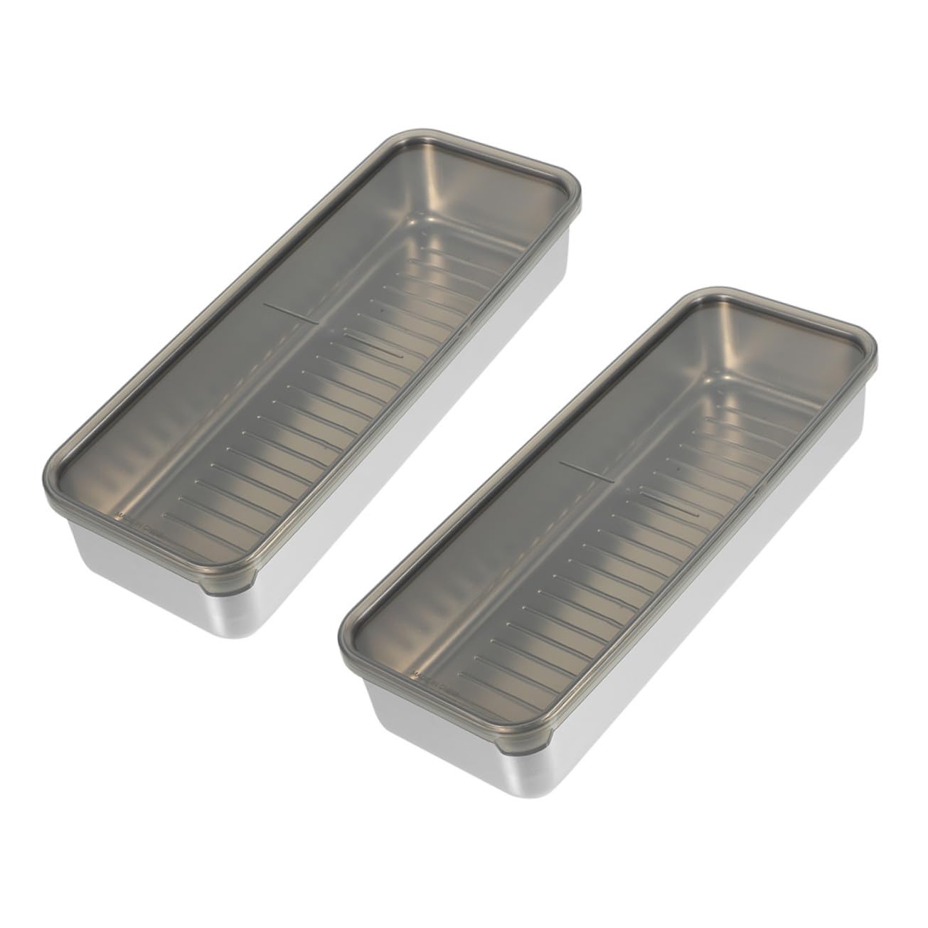 2 pezzi Scatole Refrigeranti in Acciaio 304 con Coperchio Ermetico Contenitori Alimentari Sigillati per Frigo Grande Capacità Salva Freschezza e Organizzazione Cucina