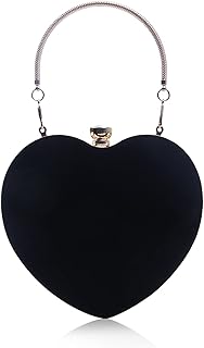 Pochette da donna per festa di nozze Borsa da sera a cuore Mini borsa da festa in velluto Pochette a tracolla da ballo