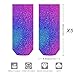 LITPUZC 5 Pairs Fashion Ankle Socks for Women Girl Colorful Glitter Crew Sock Soft Breathable Low Cut Socks for Sport Running Athletic