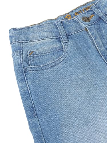 Image of Tales & Stories Boys Slim Fit Denim Jeans | 5-Pocket Stylish Mid-Rise Pants| Durable Cotton Denim Lycra with Button Closure | Casual Wear