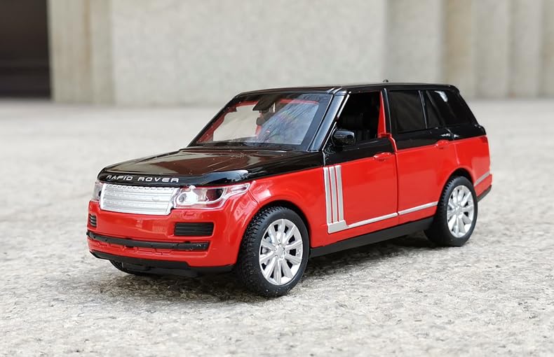 Image of Range Rover 1:32 Model Car with Box, Zinc Alloy Pull Back Toy car with Sound and Light for Kids Boy Girl Gift [Colors as Per Stock]