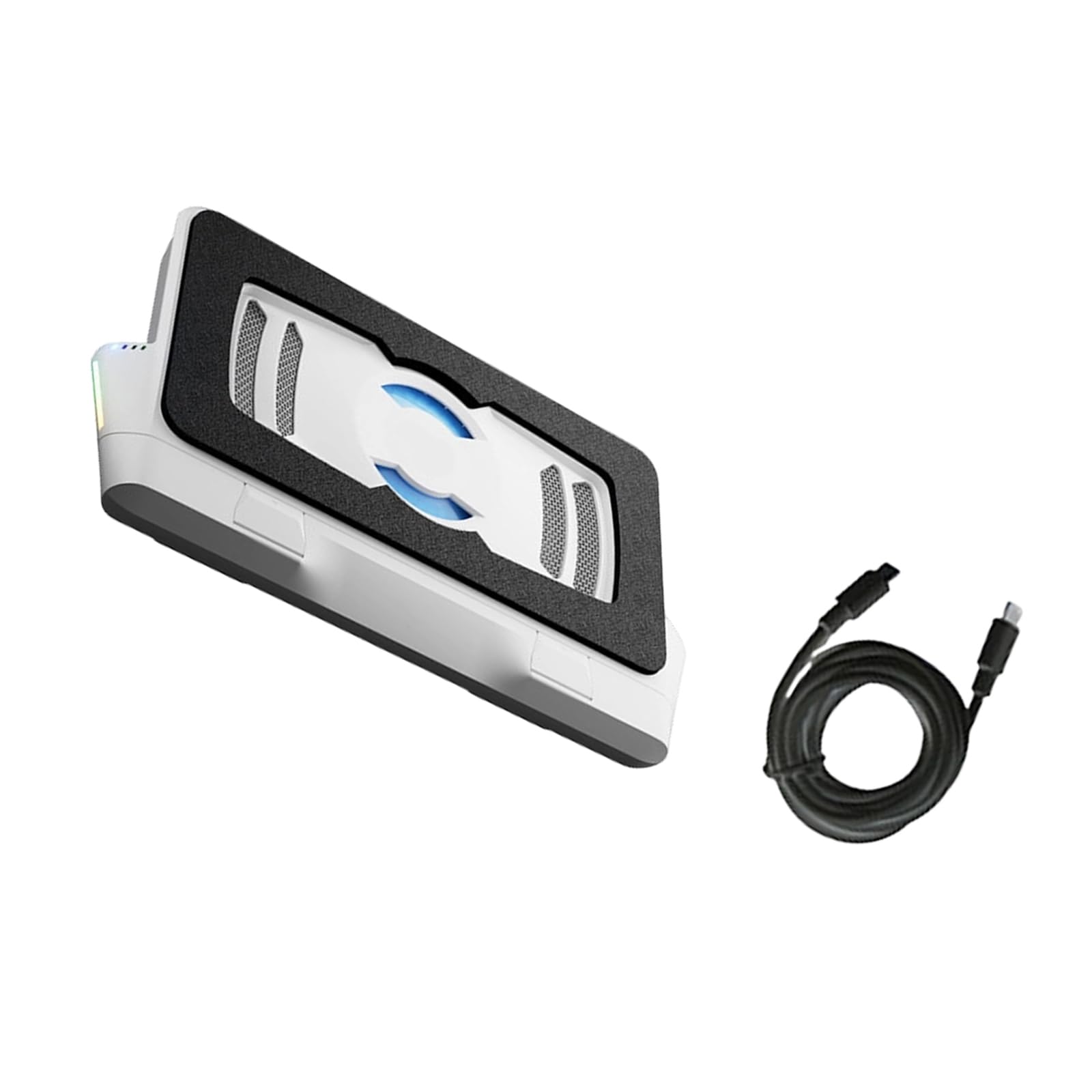 Almohadilla de refrigeración para portátil con Canal de Flujo de Aire dirigido, Control de Velocidad adaptativo para portátiles de 15, 6 Pulgadas y más Grandes, Base de Soporte de Escritorio
