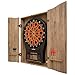 DMI Sports Tan CricketPro Dartboard Cabinet | Designed for Arachnid 15.5” CricketPro 900, 800, 750, 650 Electronic Dartboards | Does Not Include Dartboard