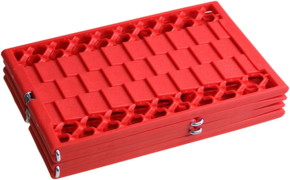 Foldable Anti Slip Snow Plate for Car Tire Traction 1 Pair Red