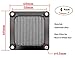 60mm Computer Case Fan Filter Grills with Screws, Aluminum Frame Ultra Fine Stainelss Steel Mesh, Black Color - 4 Pack