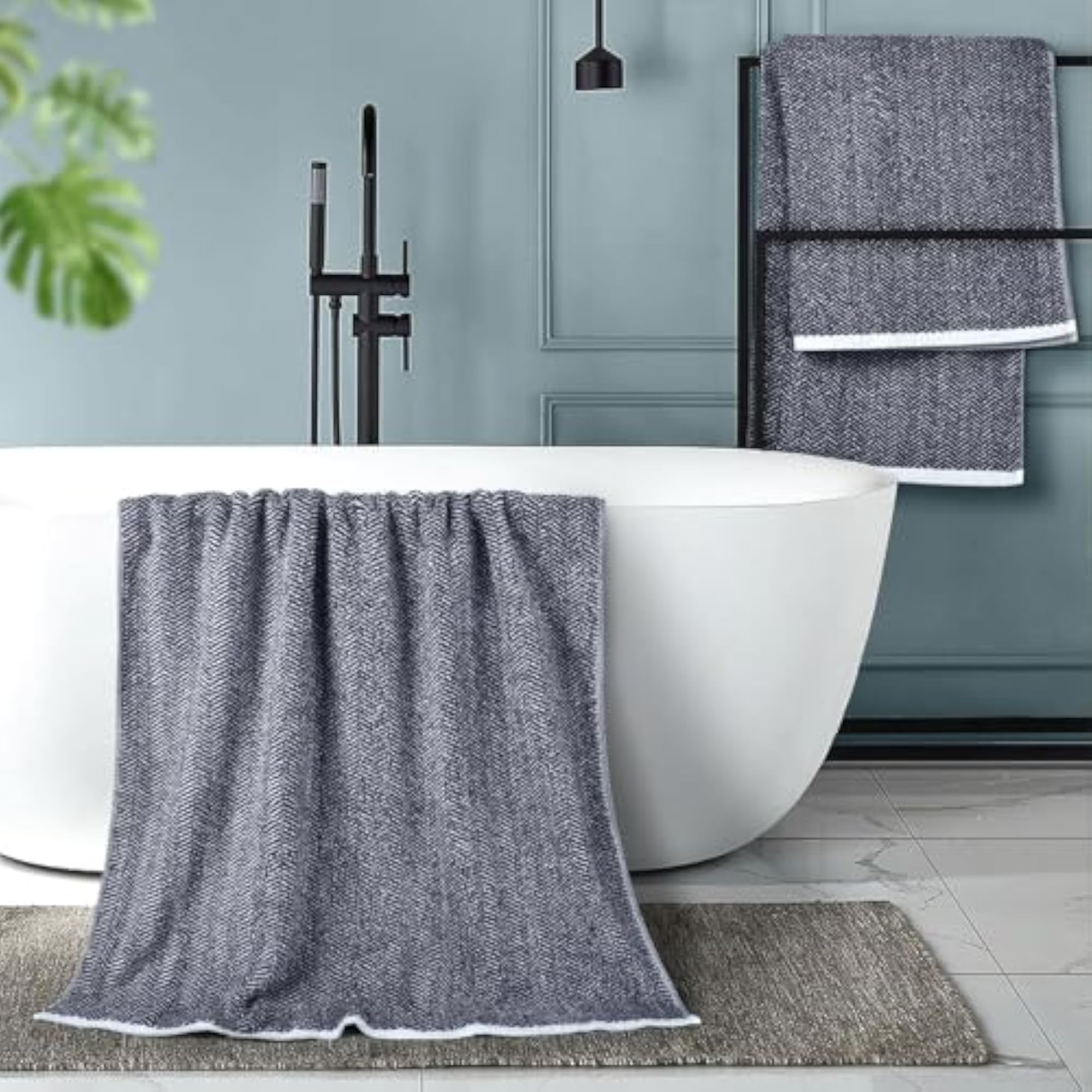 Luxury 100% Cotton Bath Towel Set for Bathroom