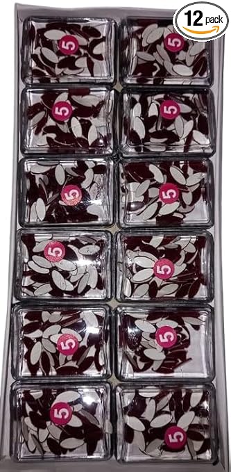 BIG OVAL MAROON BINDI NO:5 Velvet for Girls and Women (pack of 12 Pices)