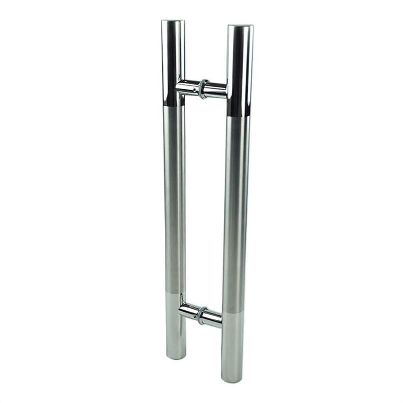 UGZPWQLNX Stainless Steel Round Tube Glass Door Handle, Stainless Steel Round Tube Push-Pull Handle, Pair, Multi Sizes for Glass/Wood/Metal Doors(1000x800mm)
