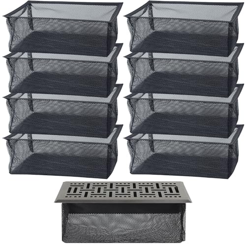 SANKOYO 8 Pcs Floor Register Cover Trap Floor Vent Filters for Registers 4x10 Vent Catcher for Home Floor Catch Pet Hair Treats Toys.(Floor Register Not Included)