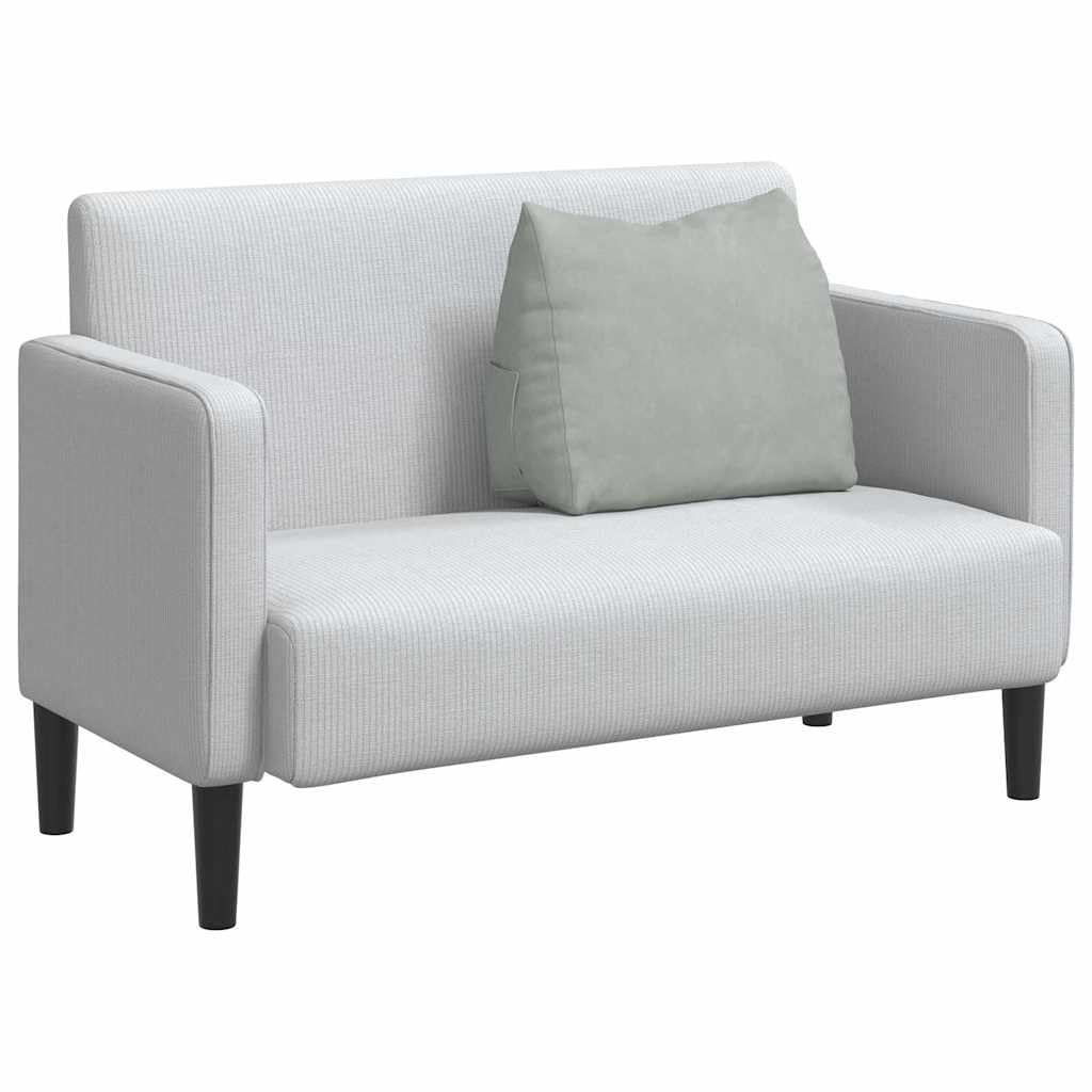 Cuscino per schienale grigio chiaro, 60 x 20 x 50 cm, tessuto in velluto a